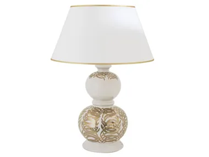 INTRECCI DORATI - Handmade Ceramic materials table lamp _ L'Antica Deruta